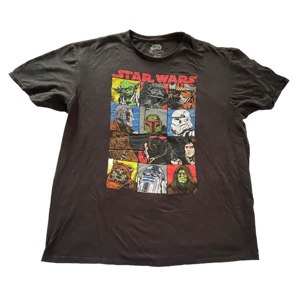 Star Wars Fifth Sun Adult 2XL T-Shirt - Comic Style Original Character Boxes